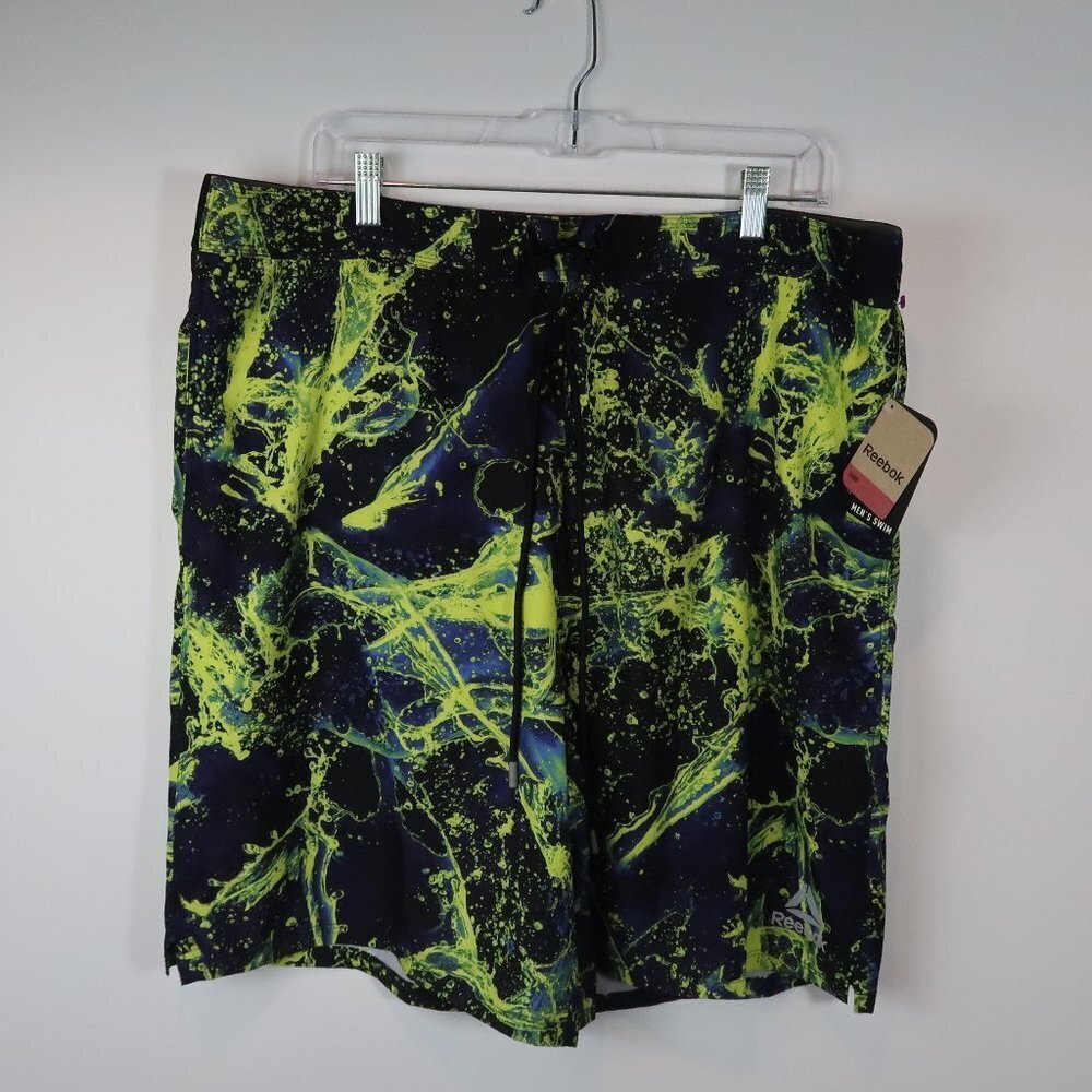Men's Reebok Paint Splatter Swim Trunks 2X